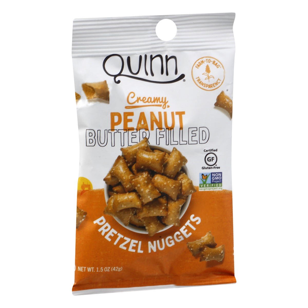 slide 5 of 13, Quinn Peanut Butter Filled Pretzel Nuggets 1.5 oz, 1.5 oz