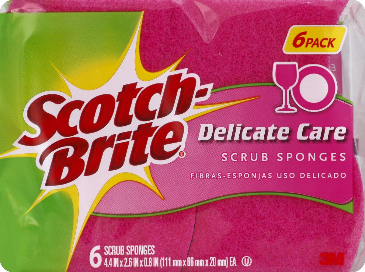 slide 4 of 4, Scotch-Brite Delicate Care Scrub Sponges, 6 ct