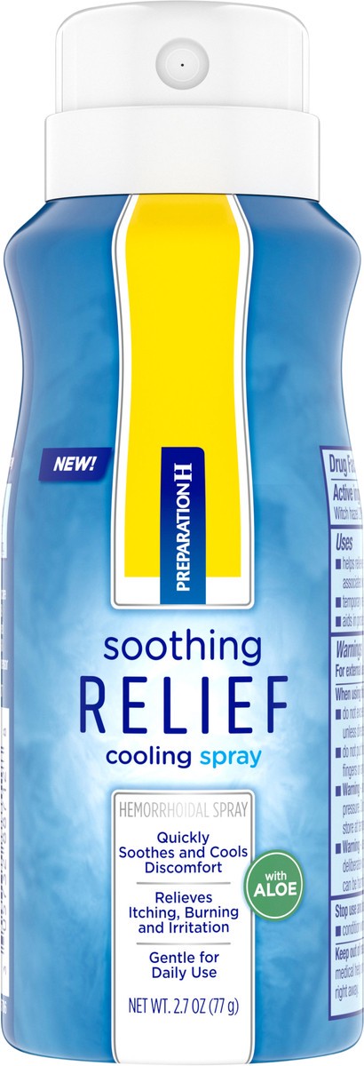 slide 6 of 9, Preparation H Soothing Relief Cooling Spray, No-touch Witch Hazel Spray for Irritated Skin Relief - 2.7 Oz Bottle, 2.7 oz