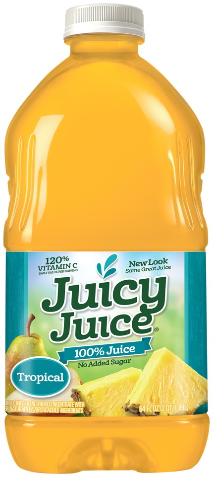 slide 1 of 1, Juicy Juice 100% Juice Boxes / Tropical, 64 fl oz