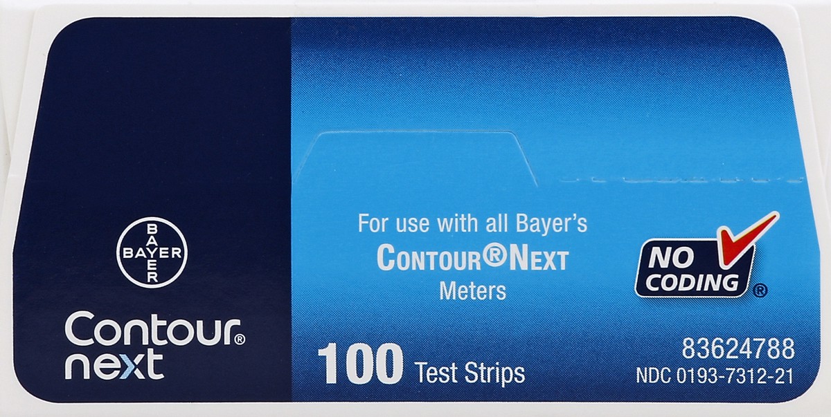 slide 2 of 5, Bayer Contour Next Blood Glucose Test Strips - 100 Ct, 100 ct