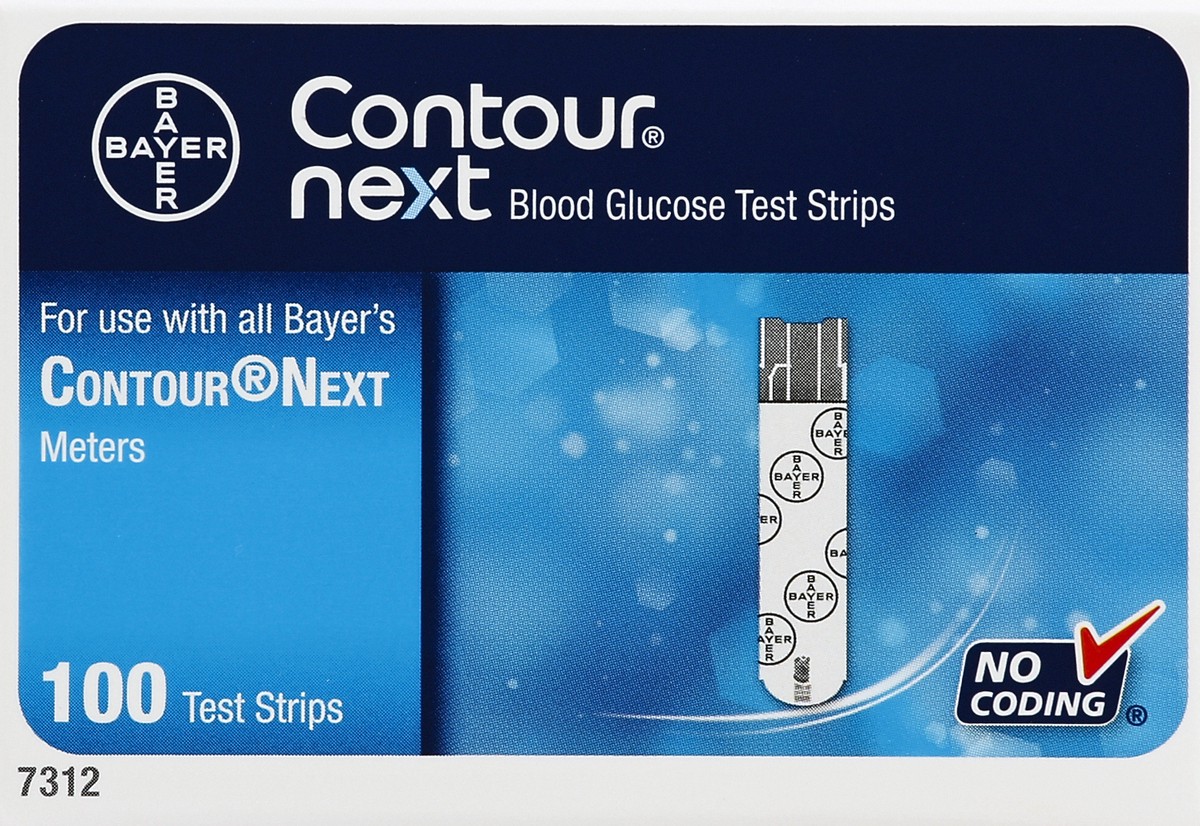 slide 3 of 5, Bayer Contour Next Blood Glucose Test Strips - 100 Ct, 100 ct