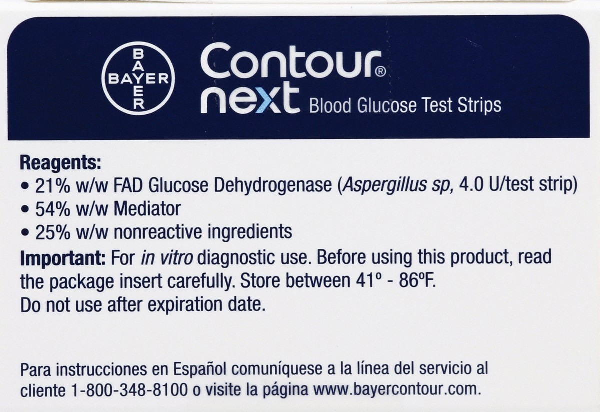 slide 5 of 5, Bayer Contour Next Blood Glucose Test Strips - 100 Ct, 100 ct