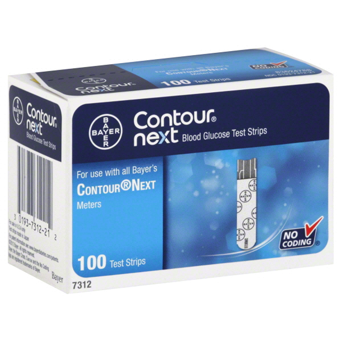 slide 1 of 5, Bayer Contour Next Blood Glucose Test Strips - 100 Ct, 100 ct