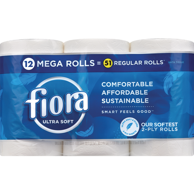 slide 1 of 1, Fiora Mega Ultra Soft Tissue Paper, 12 ct