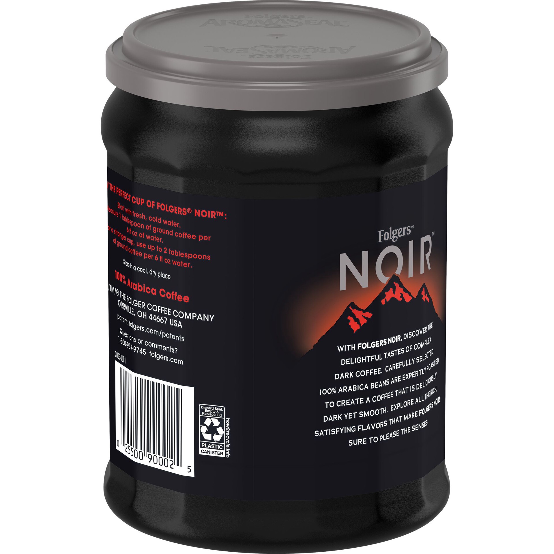 slide 4 of 4, Folgers Folger's Noir Coffee Rich Satin, 10.3 oz