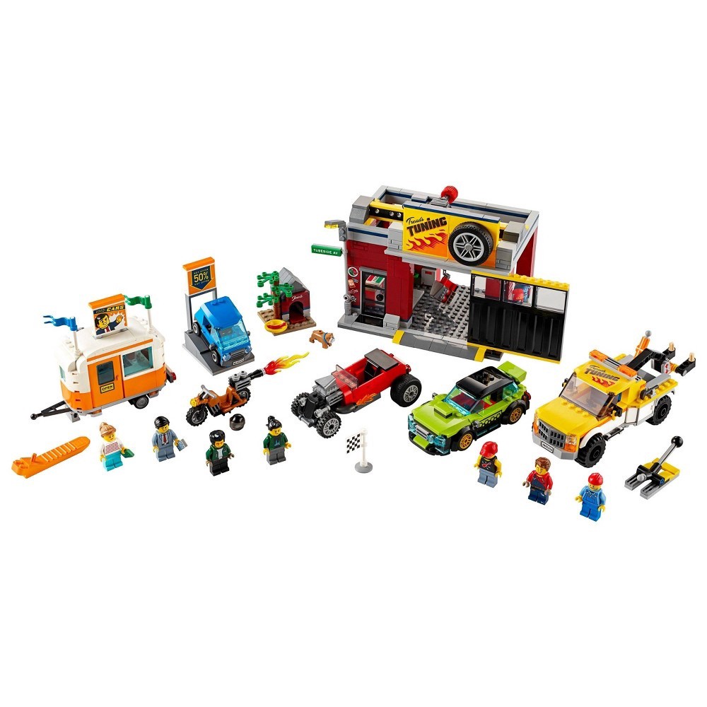 slide 2 of 7, LEGO City Tuning Workshop Toy Car Garage 60258 Cool Building Set, 1 ct