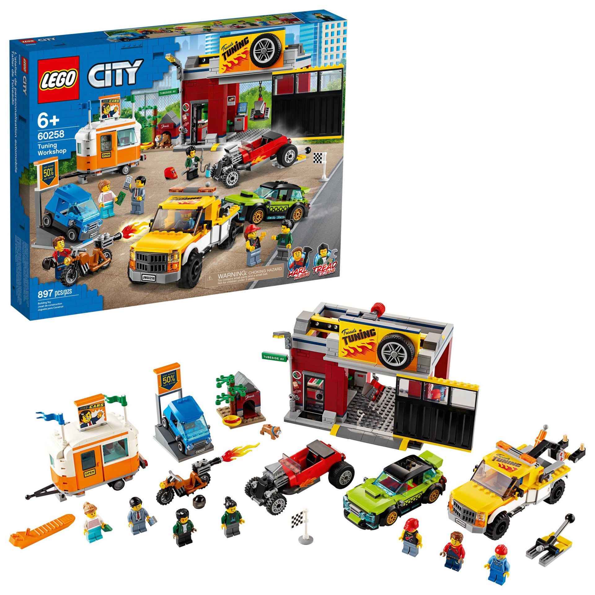 slide 1 of 7, LEGO City Tuning Workshop Toy Car Garage 60258 Cool Building Set, 1 ct