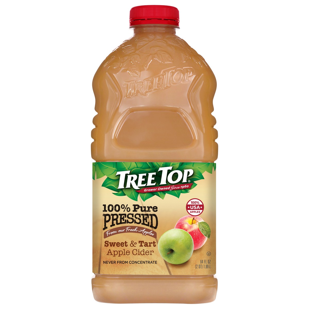 slide 1 of 14, Tree Top Sweet & Tart Apple Cider 100% Juice 64 fl oz, 64 fl oz