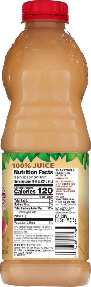 slide 12 of 14, Tree Top Sweet & Tart Apple Cider 100% Juice 64 fl oz, 64 fl oz