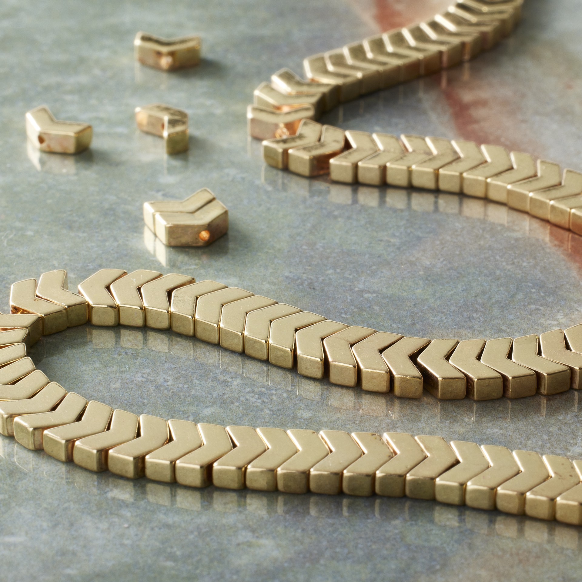 slide 3 of 3, Gold Hematite Arrow Beads, 6mm By Bead Landing, 6 mm