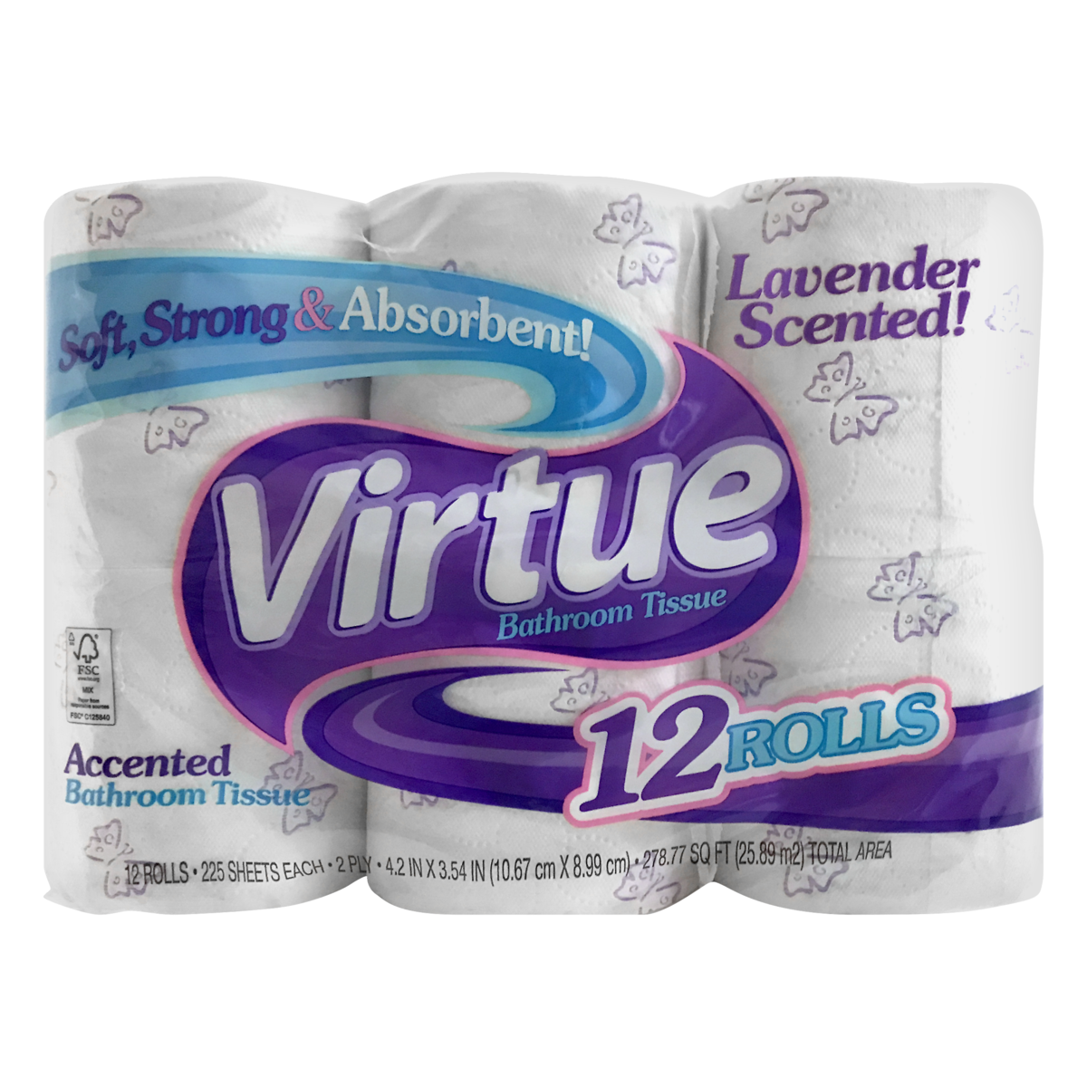 slide 1 of 1, Virtue Cider Accented Lavender Bath Tissue, 12 ct