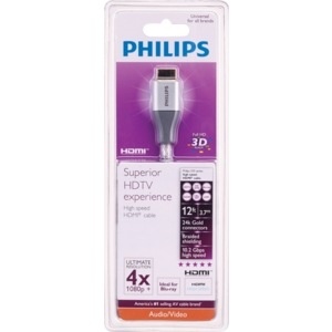 slide 1 of 1, Philips High Speed 12Ft Hdmi Cable, 1 ct