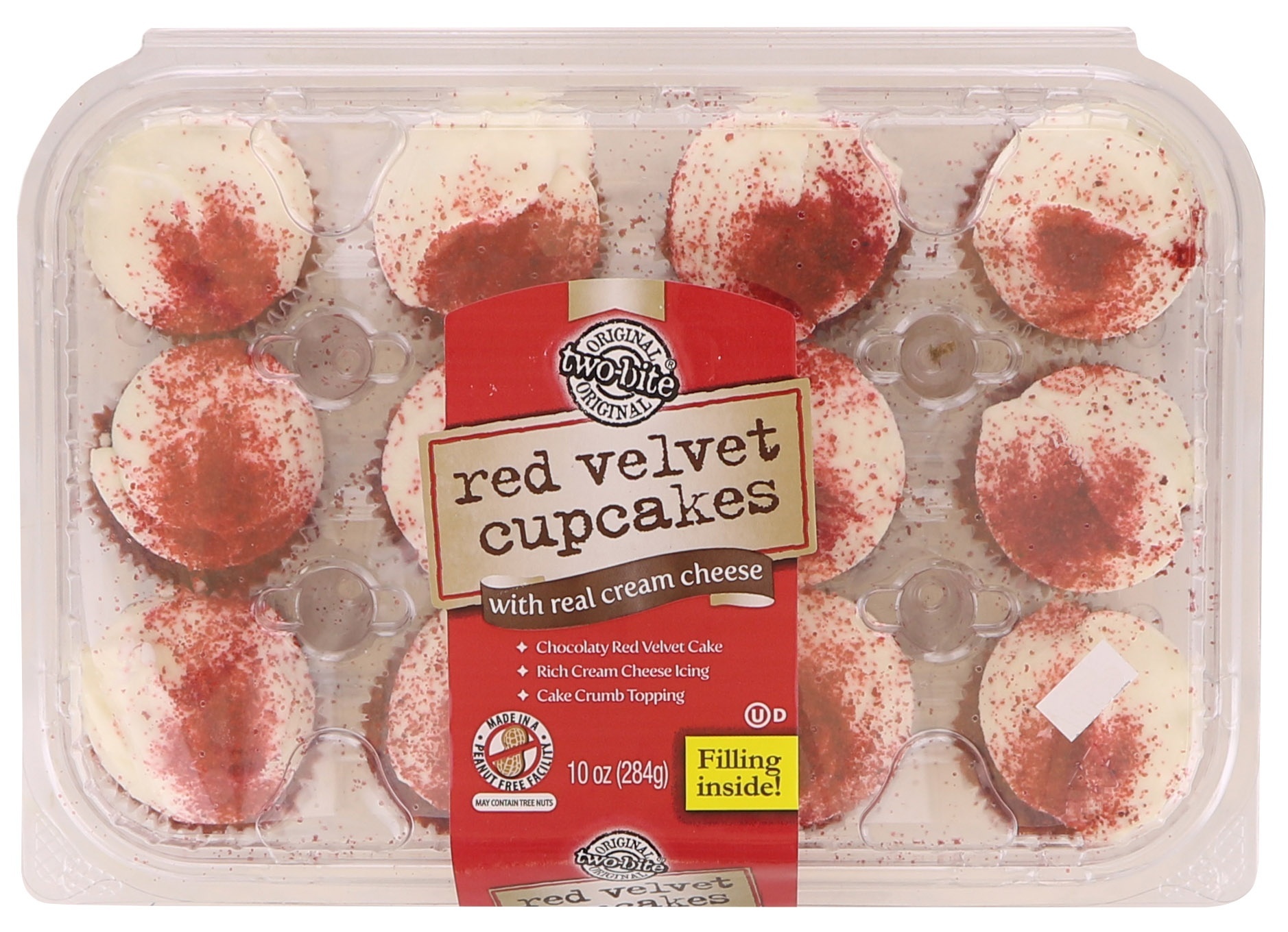 slide 1 of 5, Homestyle Two-Bite Red Velvet Cupcakes, 10 oz