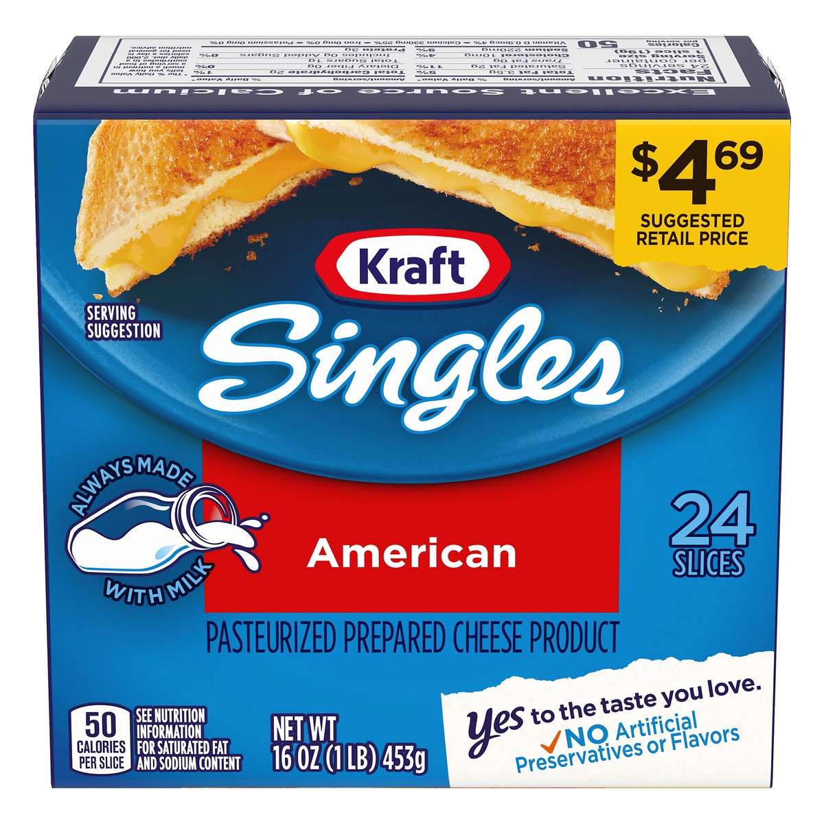 slide 1 of 10, Kraft American Singles, 16 oz