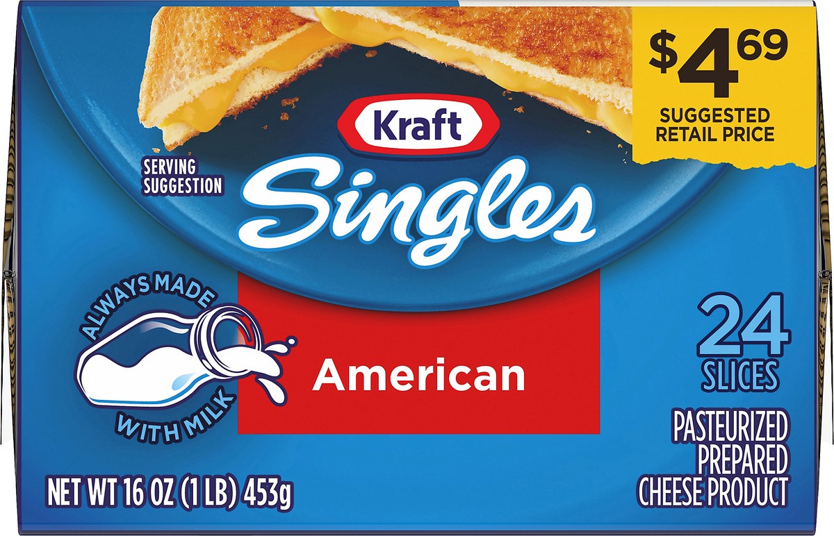 slide 4 of 10, Kraft American Singles, 16 oz