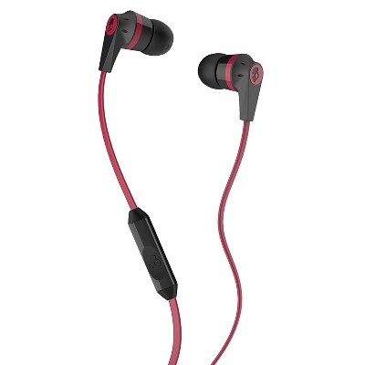 slide 1 of 1, Skullcandy Ink'd Wired Earbuds With Microphone - Red/Black, 1 ct