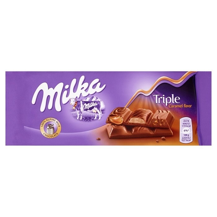 slide 1 of 1, Milka Triple Caramel, 3.1 oz