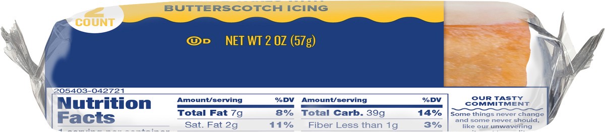 slide 2 of 7, Tastykake Butterscotch Krimpets, Sponge Cakes with Butterscotch Icing, 2 oz, 2 Count, 2 ct