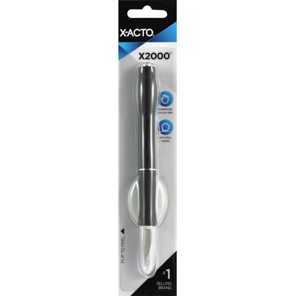 slide 1 of 2, X-ACTO X - ACTO X2000 No - Roll Rubber Barrel Knife w/#11 Replaceable Blade & Safety Cap, 1 ct