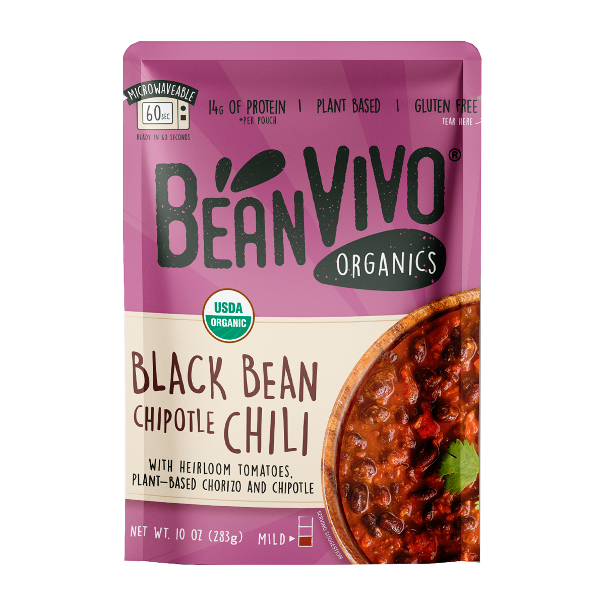 slide 1 of 5, BeanVivo Chipotle Chili Black Beans - 10 oz, 10 oz