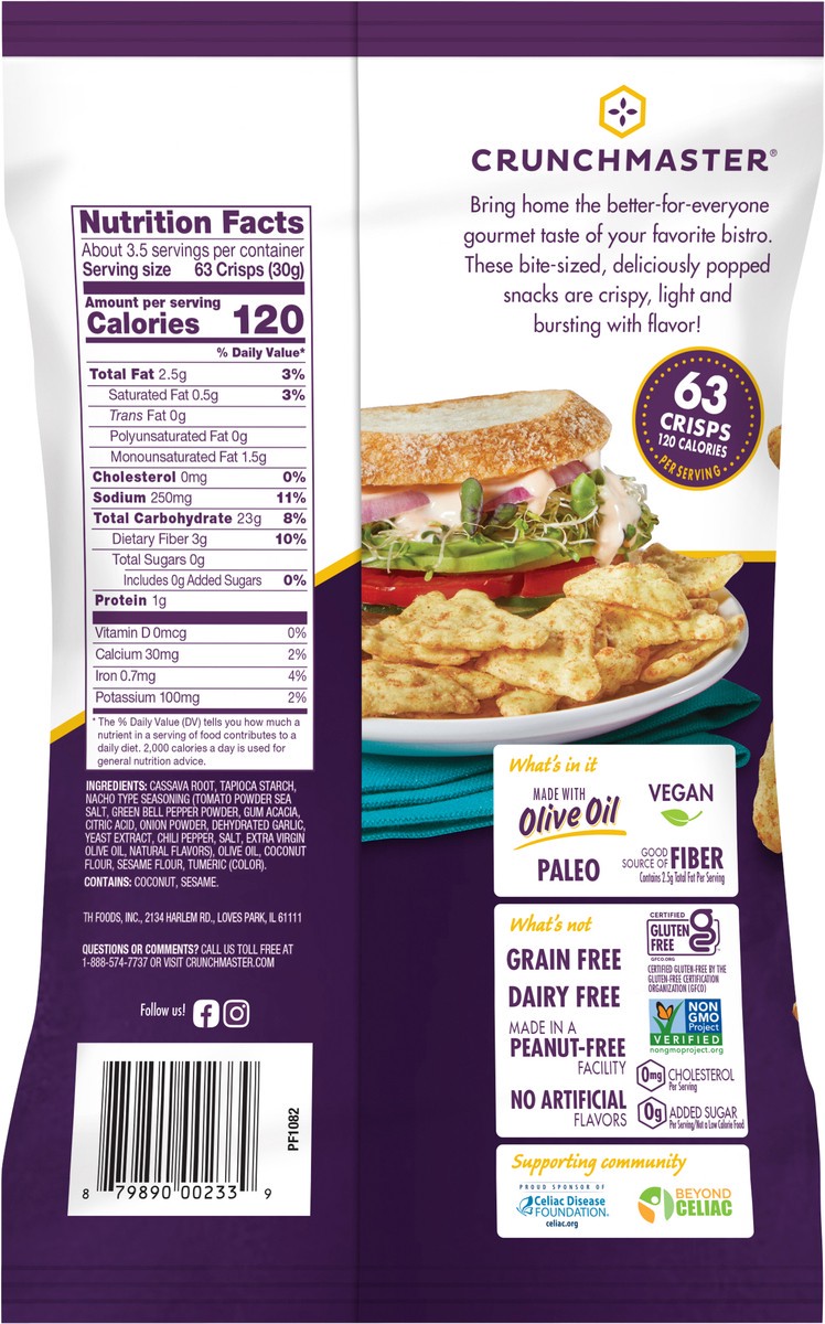 slide 3 of 6, Crunchmaster Nacho Crisps, 3.54 oz