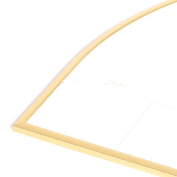 slide 6 of 6, U Brands® Magnetic Weekly Planner Dry Erase Board, 23"" W x 15""H, Gold Metal Arch Frame, 1 ct