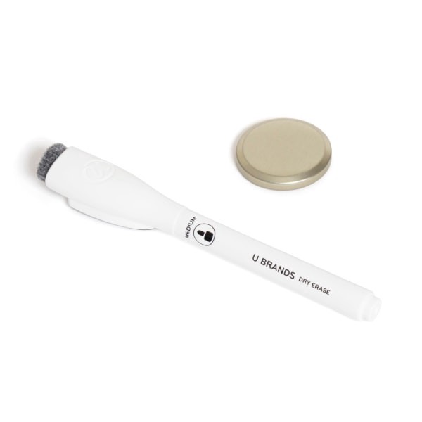 slide 3 of 6, U Brands® Magnetic Weekly Planner Dry Erase Board, 23"" W x 15""H, Gold Metal Arch Frame, 1 ct