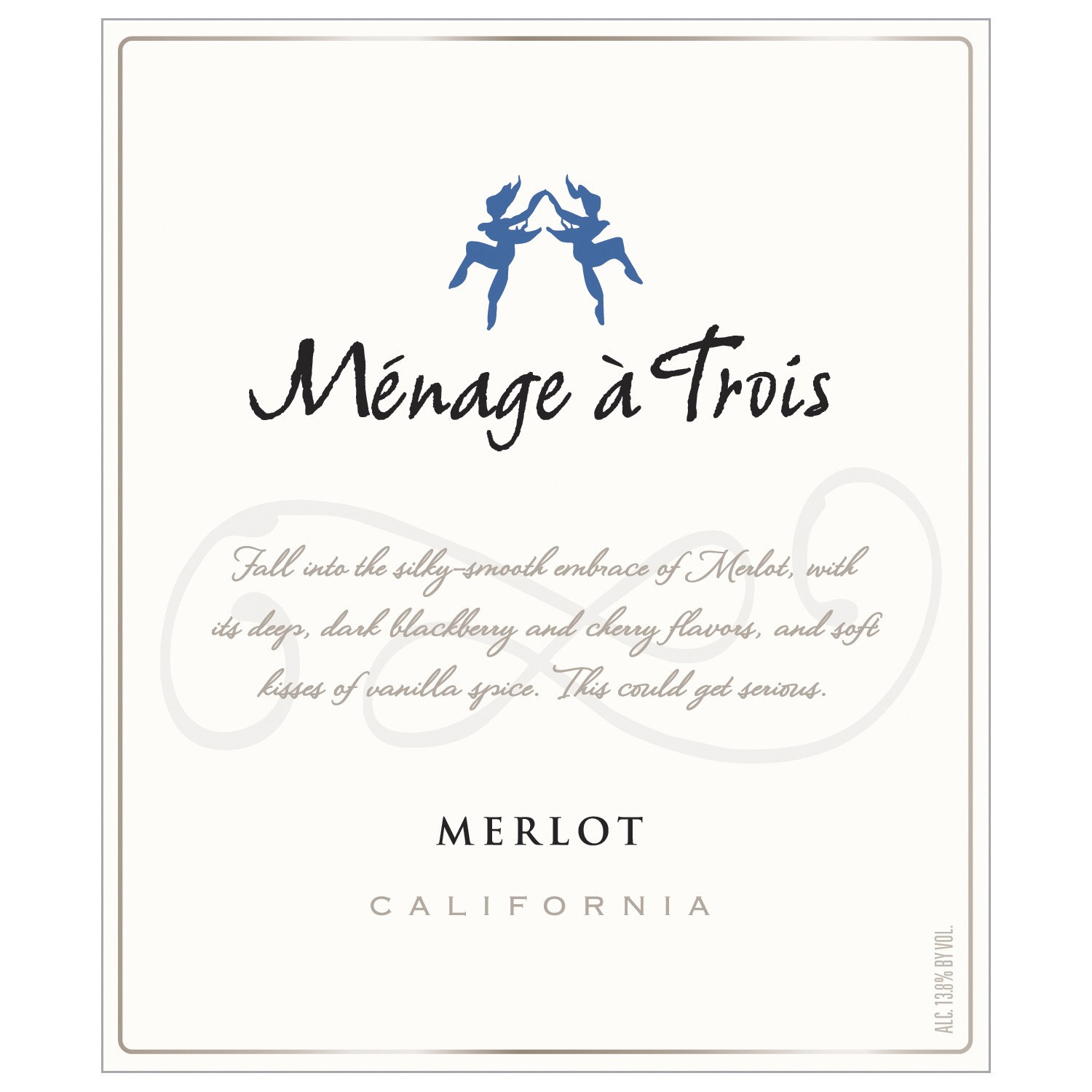 slide 6 of 9, Menage A Trois Merlot Wine, 750 ml