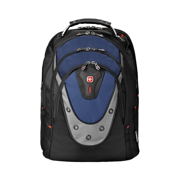 slide 1 of 7, Wenger Swissgear Ibex Laptop Backpack, Black/Blue, 1 ct