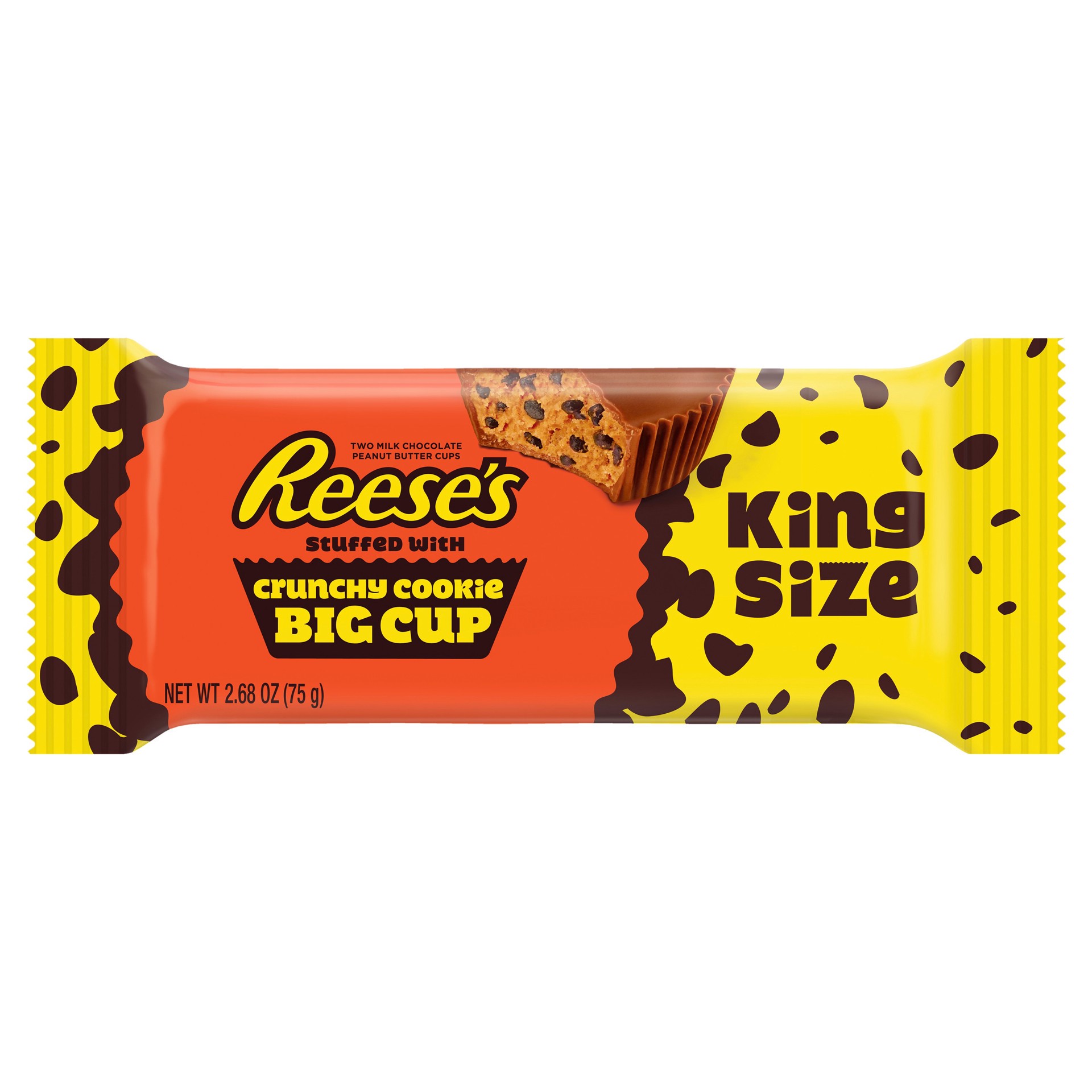 slide 1 of 6, Reese's King Size Stuffed With Crunchy Cookie Big Cup, 2.68 oz