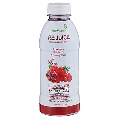 slide 1 of 1, RE:JUICE Re: Juice Strawberry Raspberry Pomegranate Juice Water Beverage, 16.9 oz