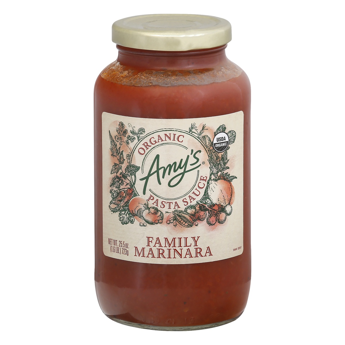 slide 1 of 1, Amy's Organic Maranara Family Size Pasta Sauce, 25.5 oz