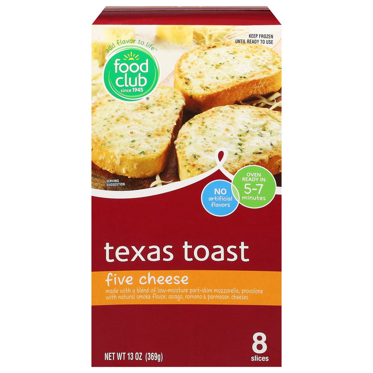 slide 19 of 19, Food Club Five Cheese Texas Toast 8 Each, 8 ct