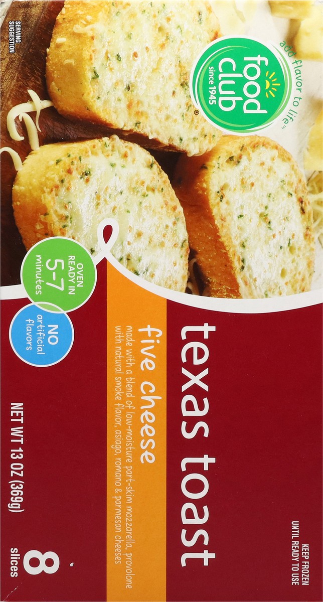slide 13 of 19, Food Club Five Cheese Texas Toast 8 Each, 8 ct