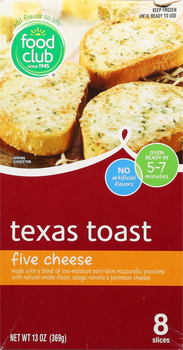 slide 10 of 19, Food Club Five Cheese Texas Toast 8 Each, 8 ct
