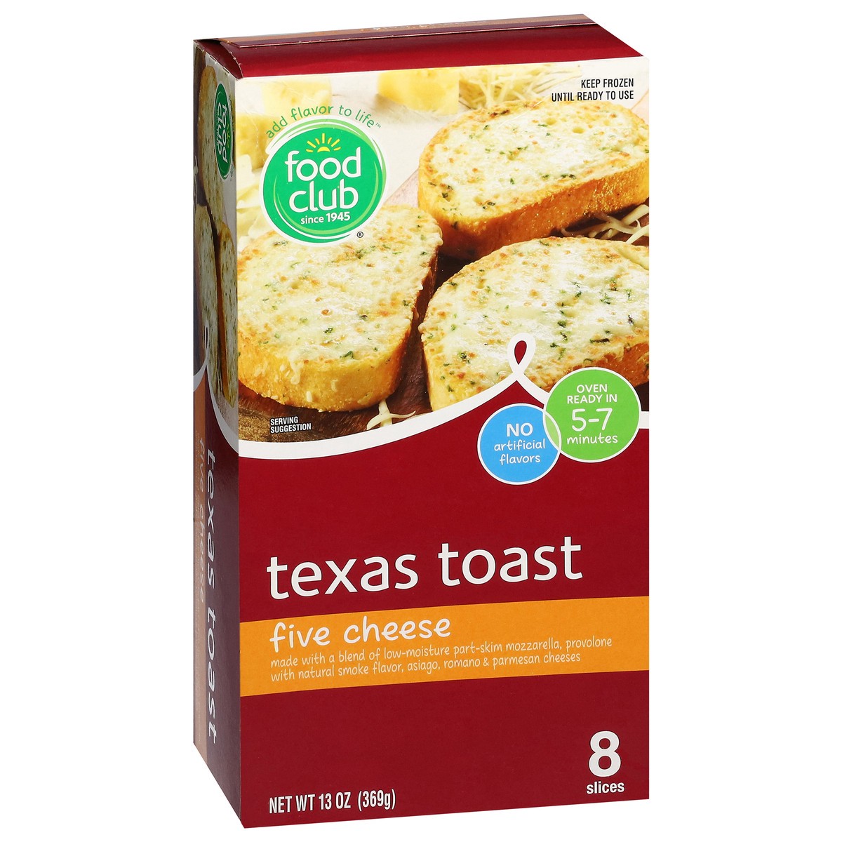 slide 16 of 19, Food Club Five Cheese Texas Toast 8 Each, 8 ct