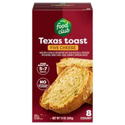 Food Club Five Cheese Texas Toast, 8 Each