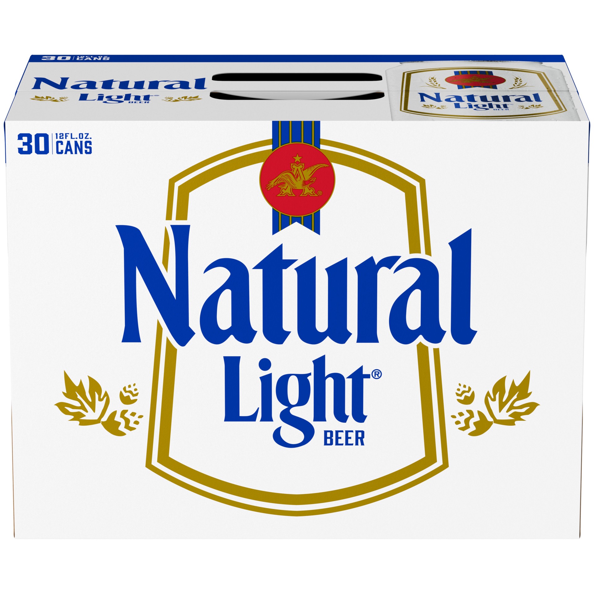 slide 1 of 19, Natural Light Beer, 30 Pack 12 fl oz Cans, 30 ct; 12 oz
