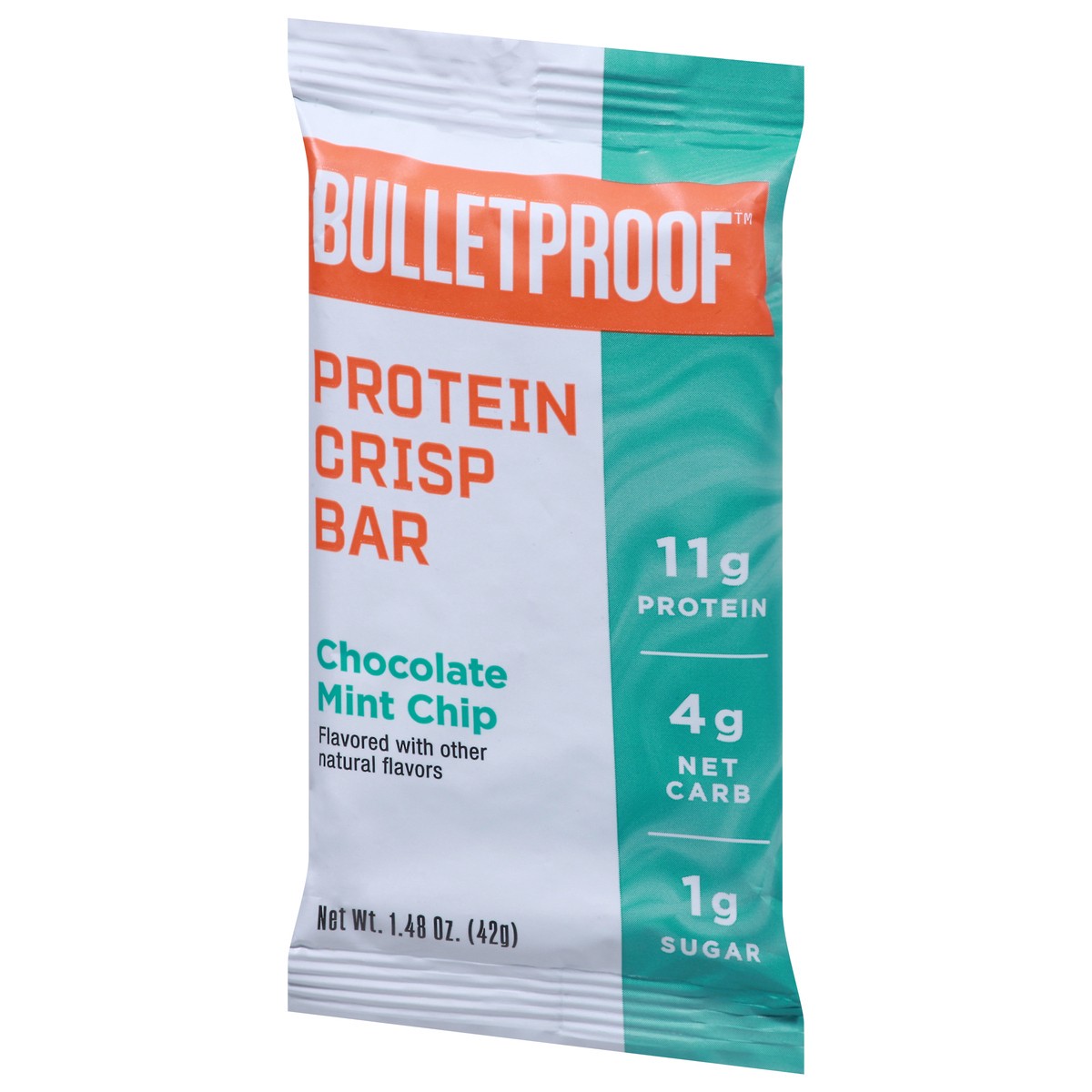 slide 7 of 14, Bulletproof Chocolate Mint Chip Protein Crisp Bar 1.48 oz, 1.48 oz