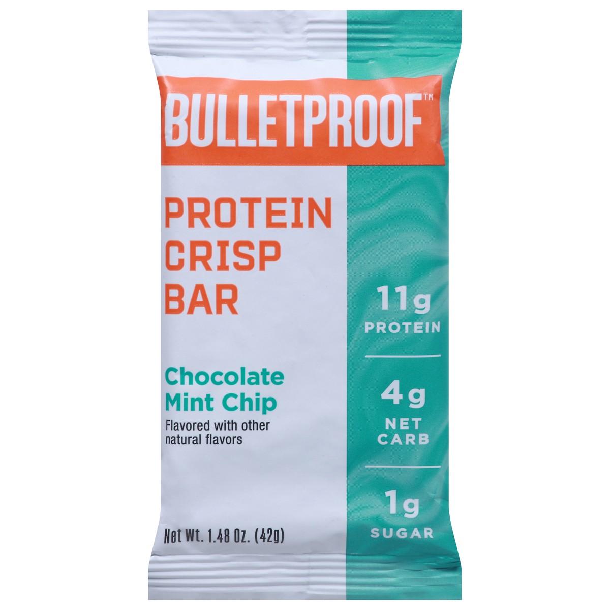 slide 3 of 14, Bulletproof Chocolate Mint Chip Protein Crisp Bar 1.48 oz, 1.48 oz