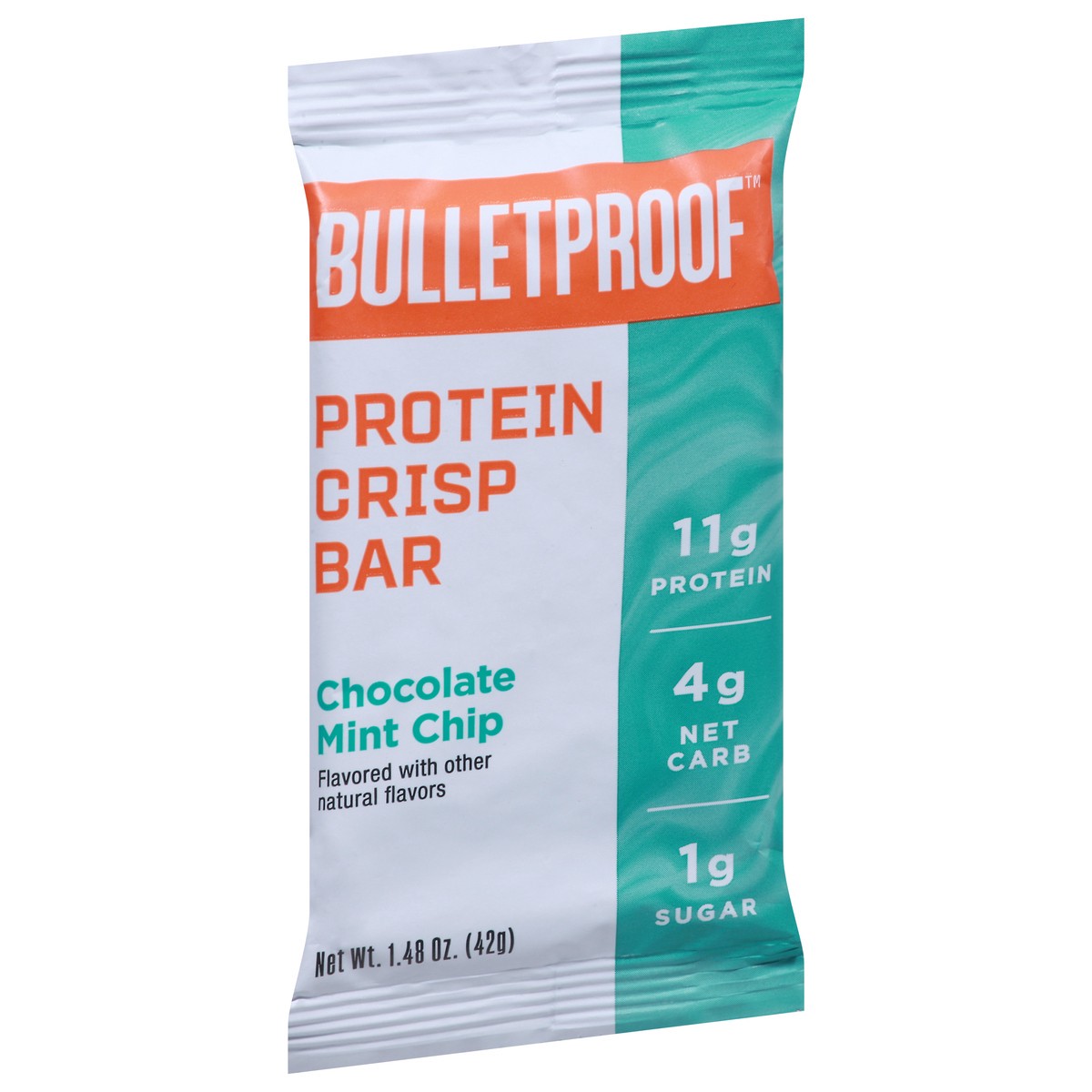 slide 13 of 14, Bulletproof Chocolate Mint Chip Protein Crisp Bar 1.48 oz, 1.48 oz