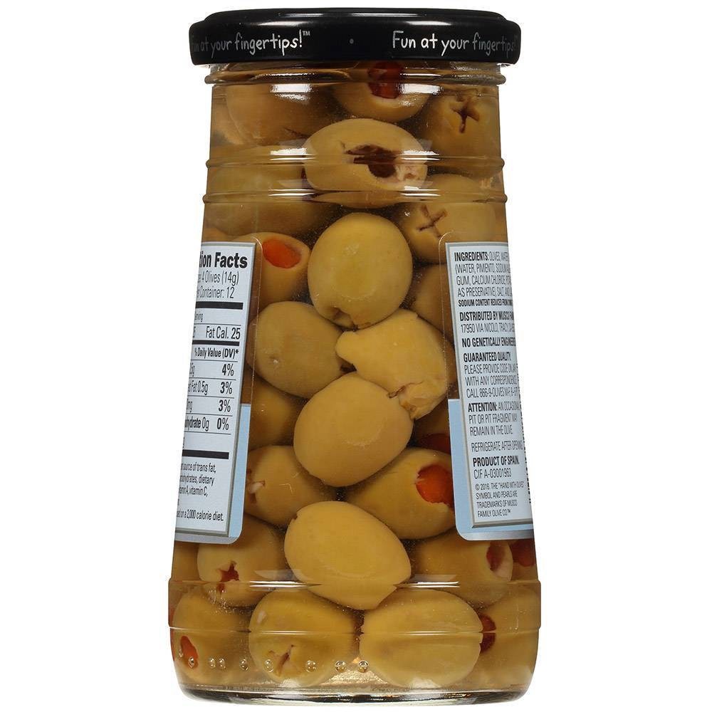 slide 2 of 2, Green Pearls Reduced Sodium Pimiento Stuffed Manzanilla Olives, 5.75 oz