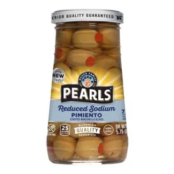 Green Pearls Reduced Sodium Pimiento Stuffed Manzanilla Olives
