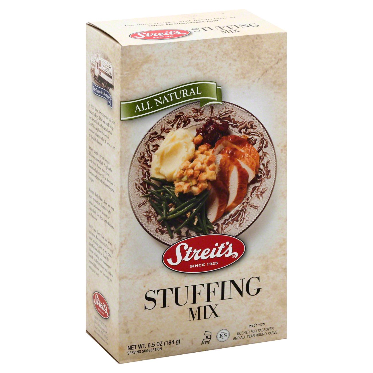 slide 1 of 5, Streit's Aron Streit Inc. Stuffing Mix, 6.5 oz