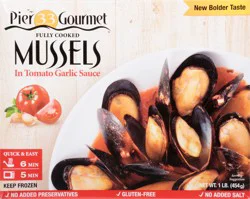 Pier 33 Gourmet Mussels in Tomato Garlic Sauce 1 lb