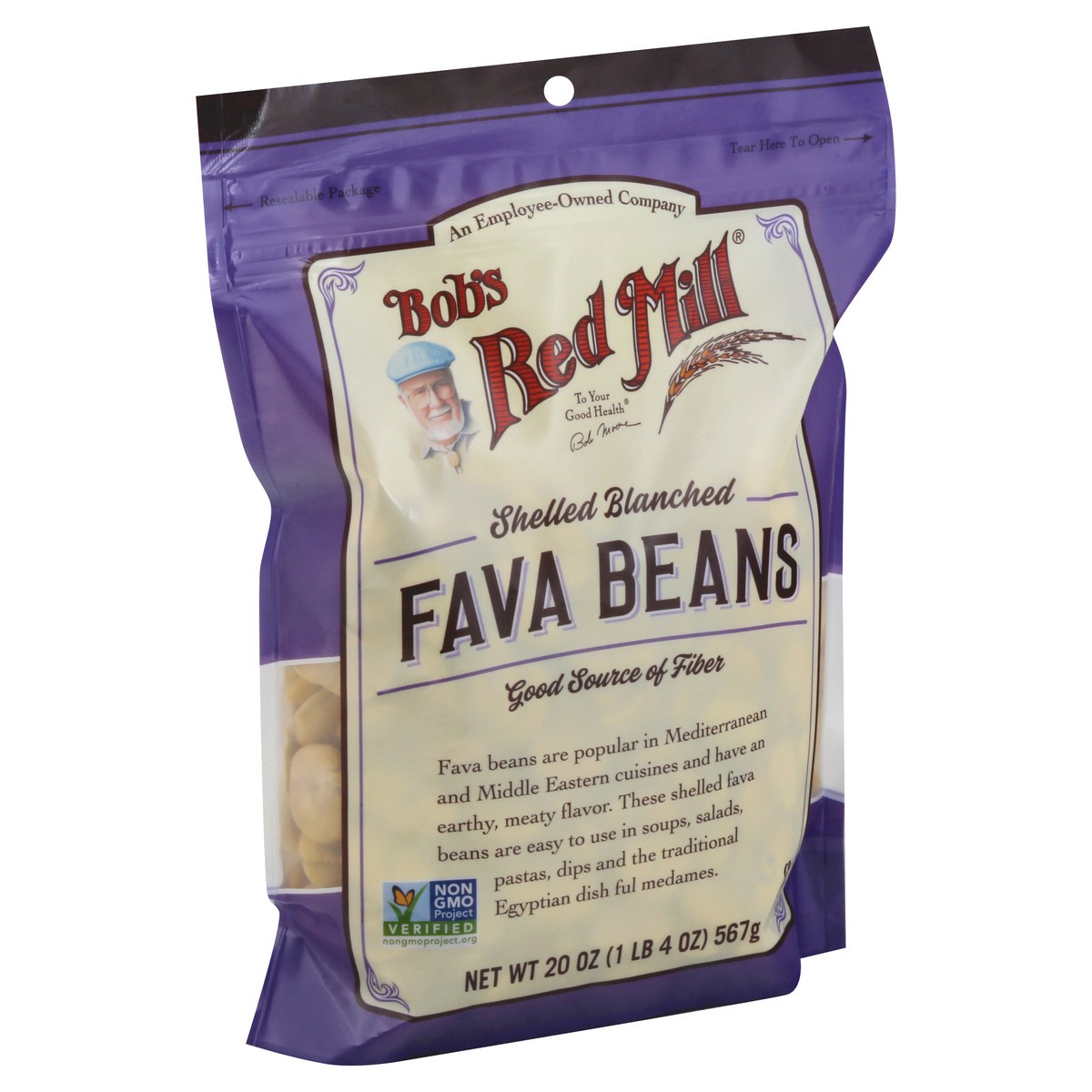 slide 2 of 10, Bobs Red Mill Beans Fava, 20 oz