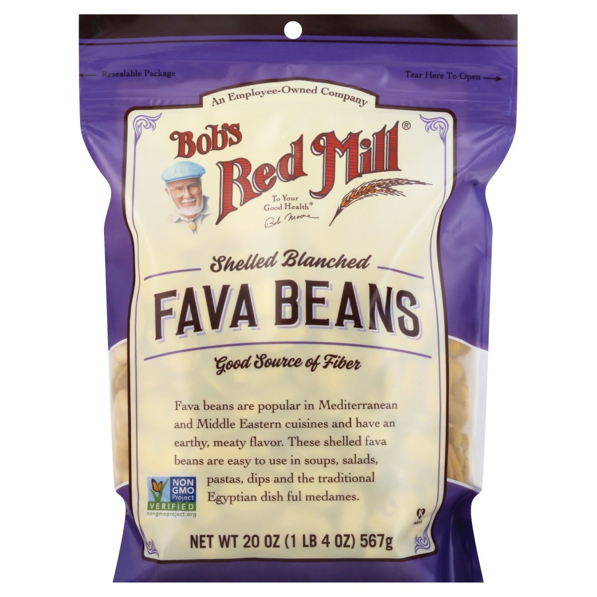 slide 1 of 10, Bobs Red Mill Beans Fava, 20 oz