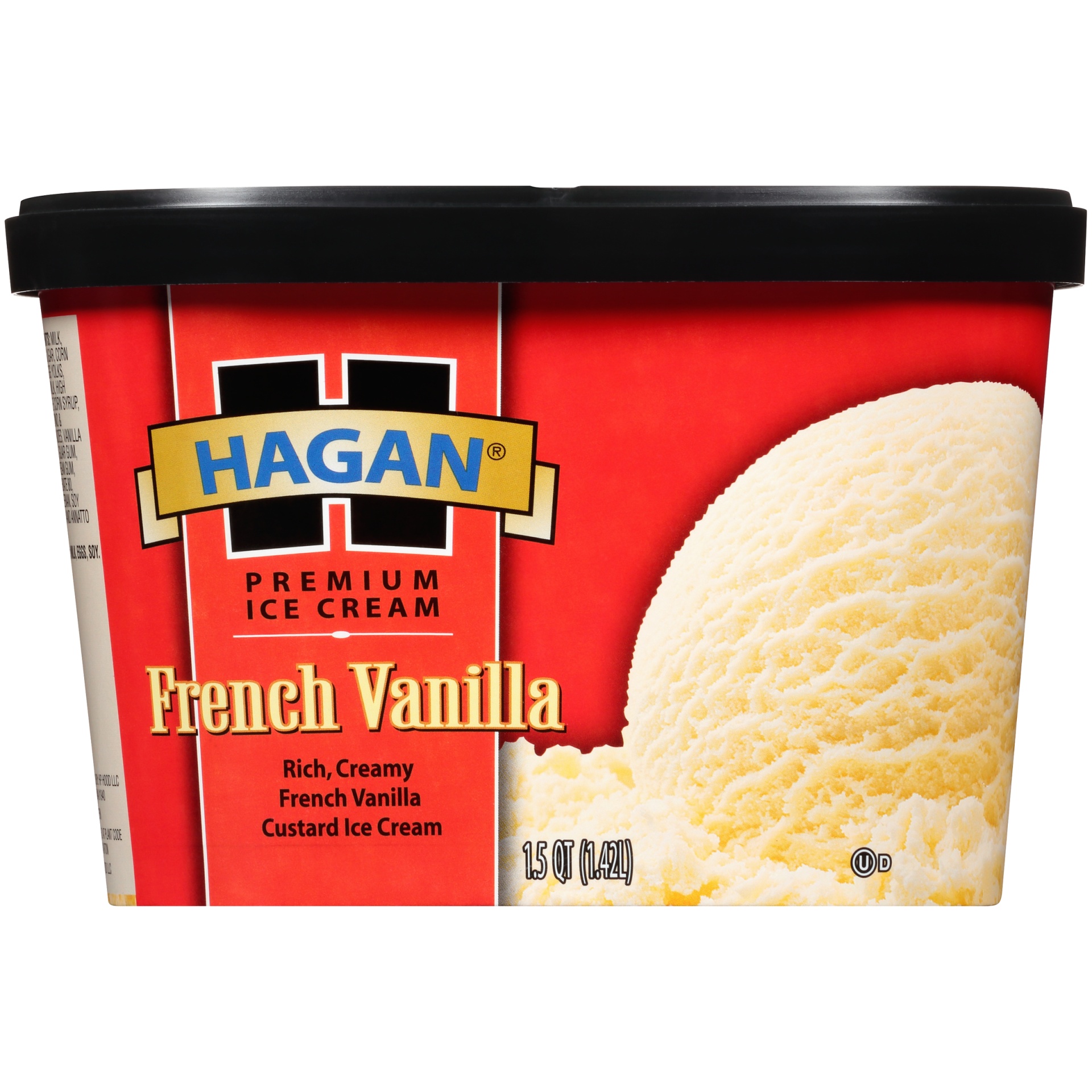 slide 4 of 7, Hagan French Vanilla Premium Ice Cream, 1.5 qt