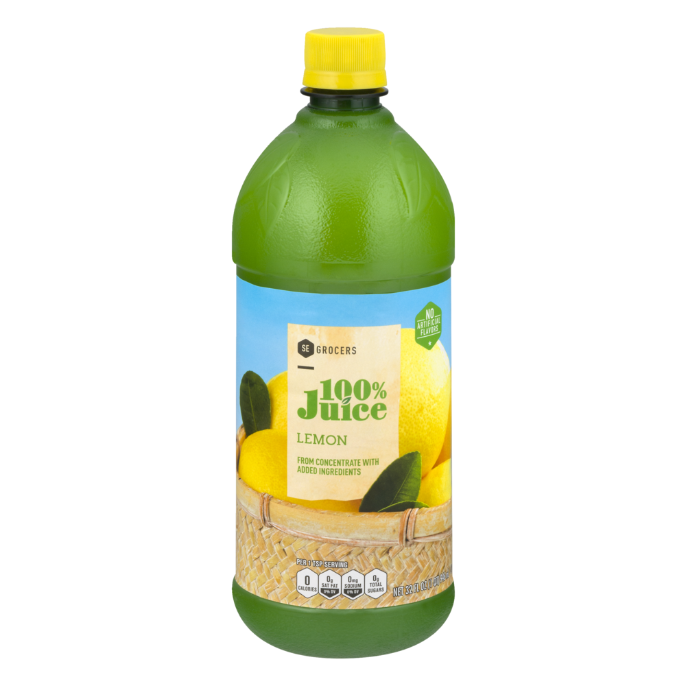 slide 1 of 1, SE Grocers 100% Juice Lemon, 32 oz